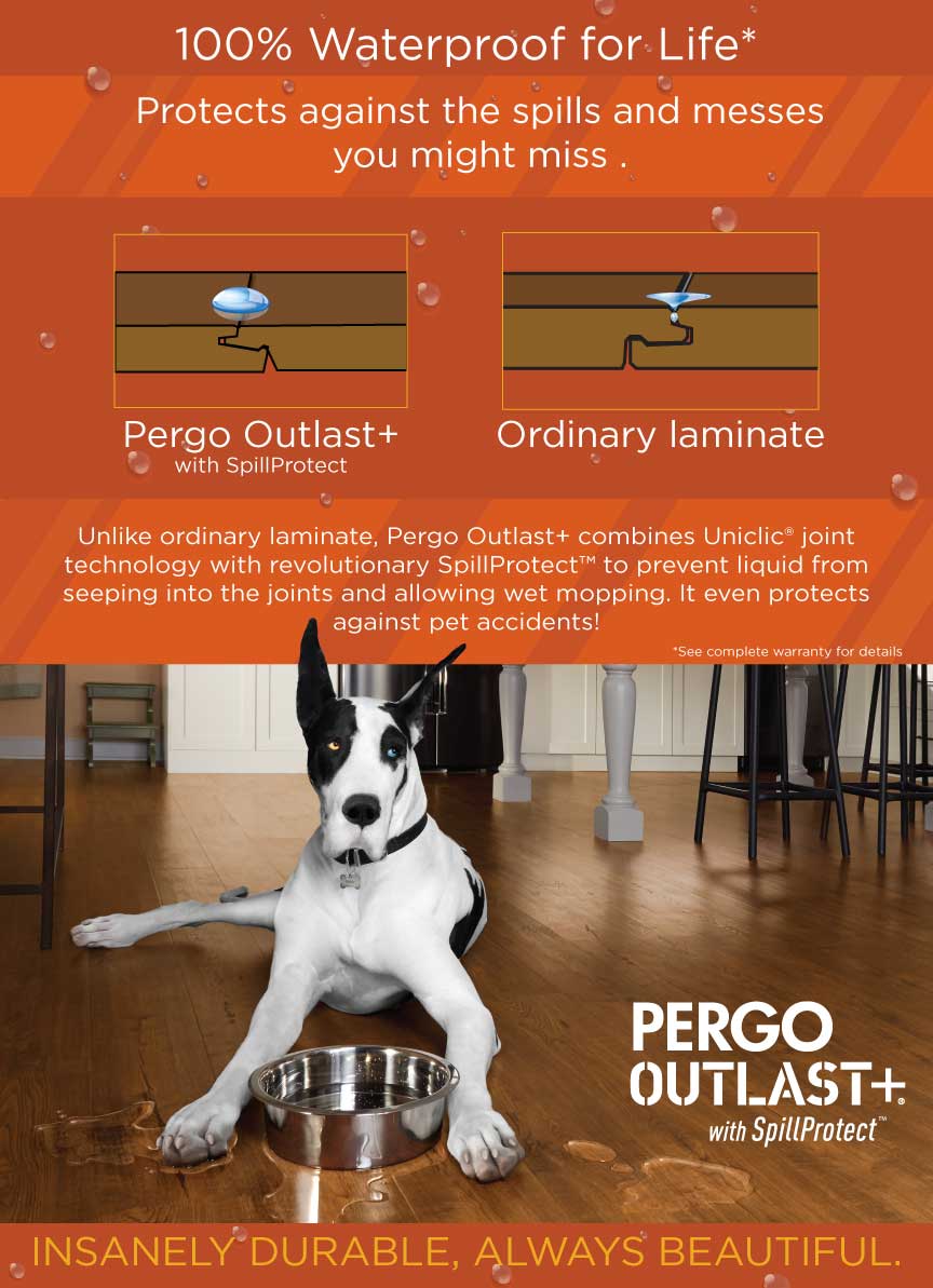 Pergo Outlast+ Vintage Pewter Oak 10 mm Thick x 7-1/2 in ...