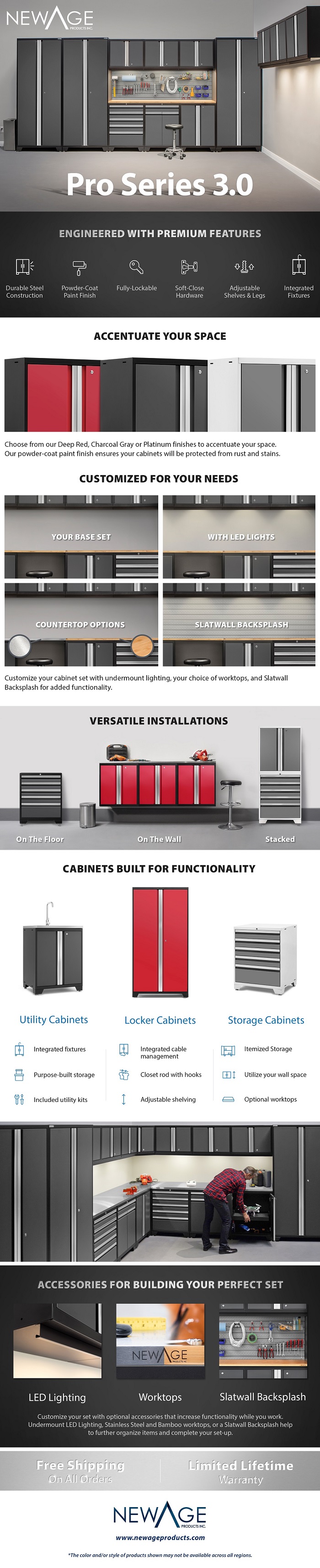 gladiator 30 inch shelf on Newage Products Pro Series 15 In W X 83 25 In H X 24 In D 18 Gauge Sports Locker In Gray 52006 The Home Depot