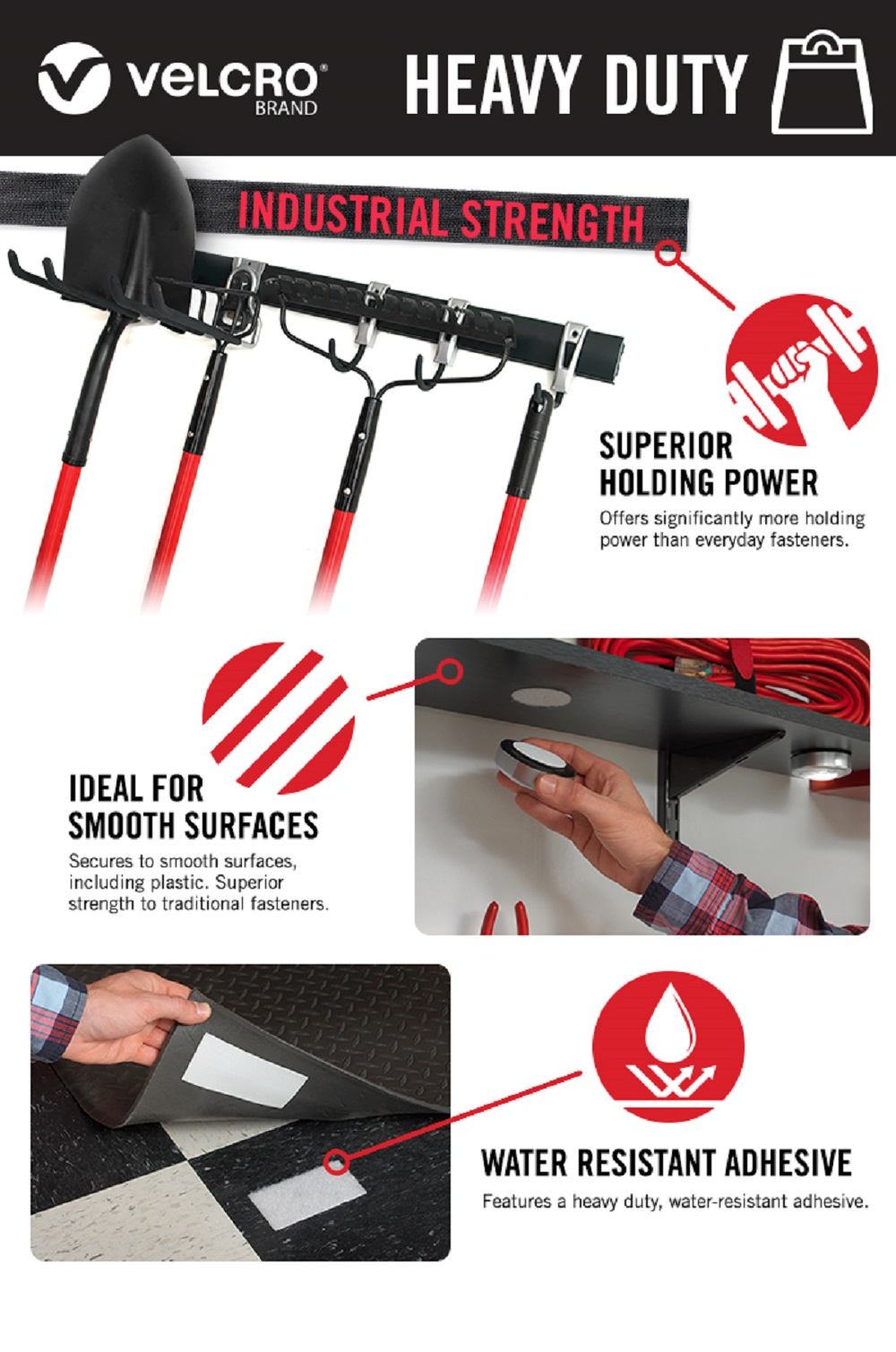 VELCRO Brand 4 ft. x 2 in. Industrial Strength Tape90593 The Home Depot