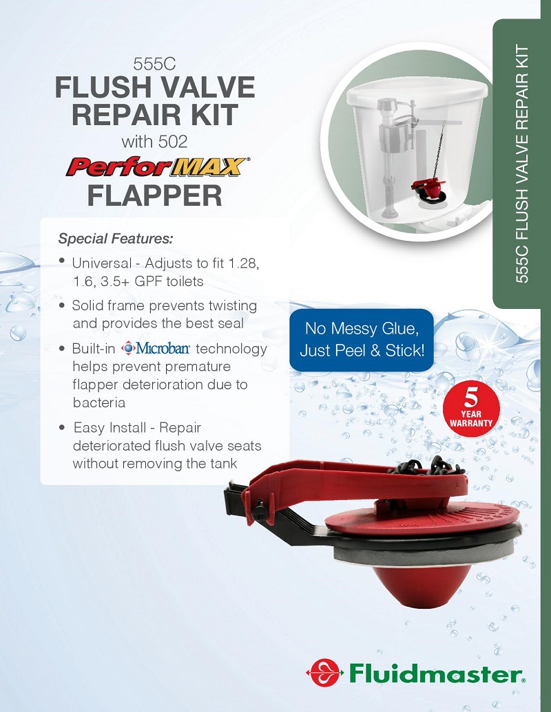 Fluidmaster 2 In Universal Flush Valve Repair Kit 555crp8 The Quick And Simple Solution To Fix Upgrade Your Toilets Flush Performance Eliminate Leaks