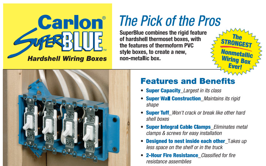 Carlon 3 1 2 In Hard S Old New Work Ceiling Electrical Box Overview