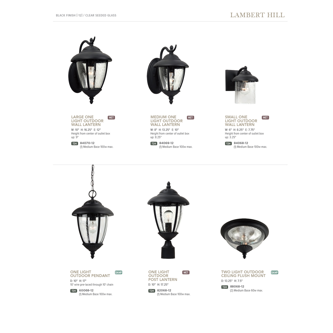 Sea Gull Lighting Lambert Hill 1 Light Black Outdoor Wall Fixture Here For More Information On Electronic Recycling Programs
