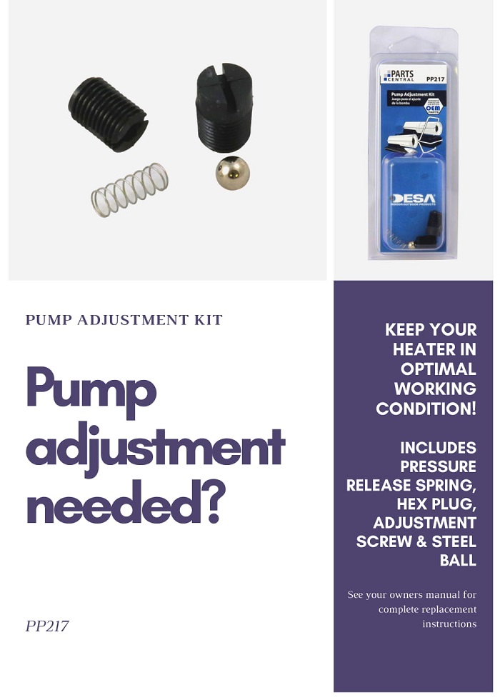 New PP217 or HA3020 Pump Adjustment Kit for Desa Reddy Kerosene Heater Mr Heater # 21284