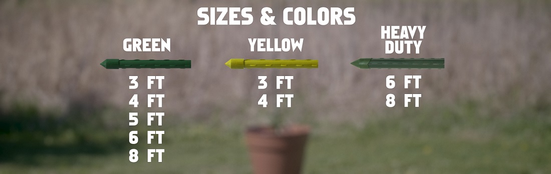 Pack of 25 BTSD-home Garden Stakes 4 Ft Steel Plant Stakes Sturdy Tomato Stakes