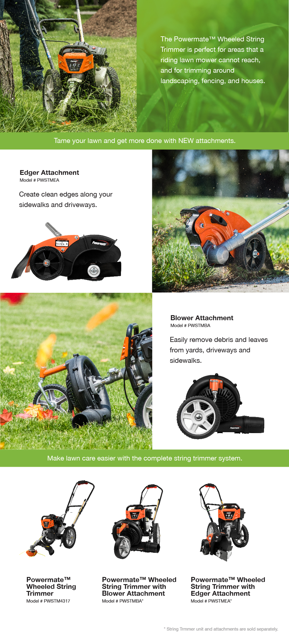powermate wheeled string trimmer