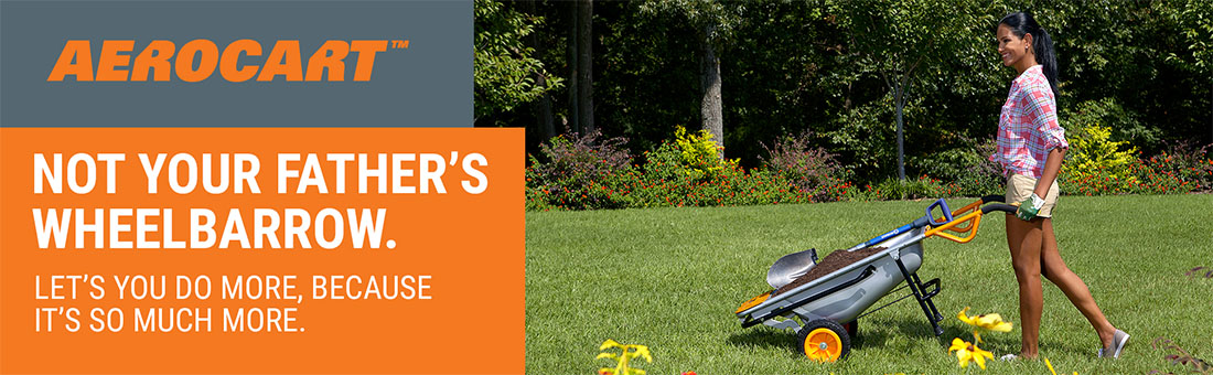 Worx 4 Cu Ft Aerocart Wg050 The Home Depot Included Are The Flower Pot Strap Cylinder Holder Bag And Rock