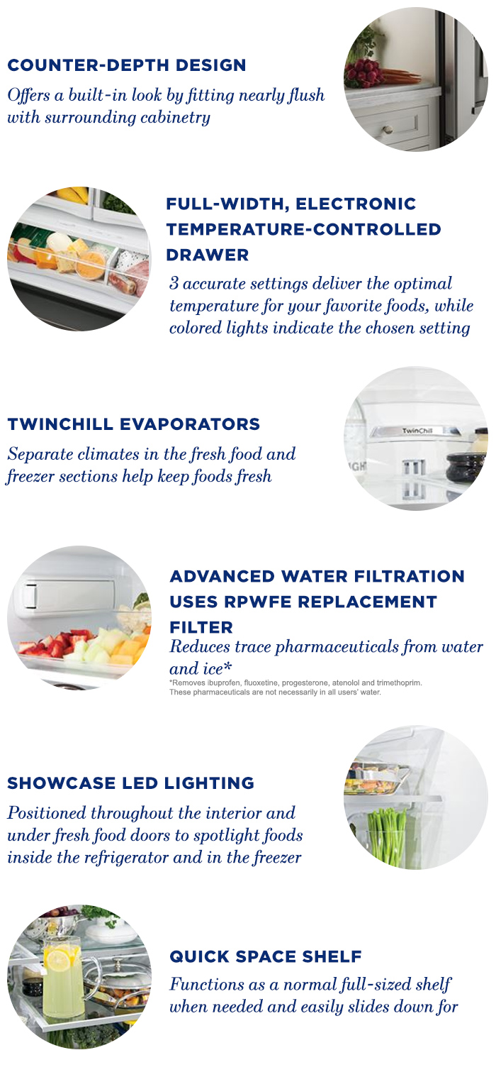 GE Profile 23.1 cu. ft. French Door Refrigerator in Black Slate