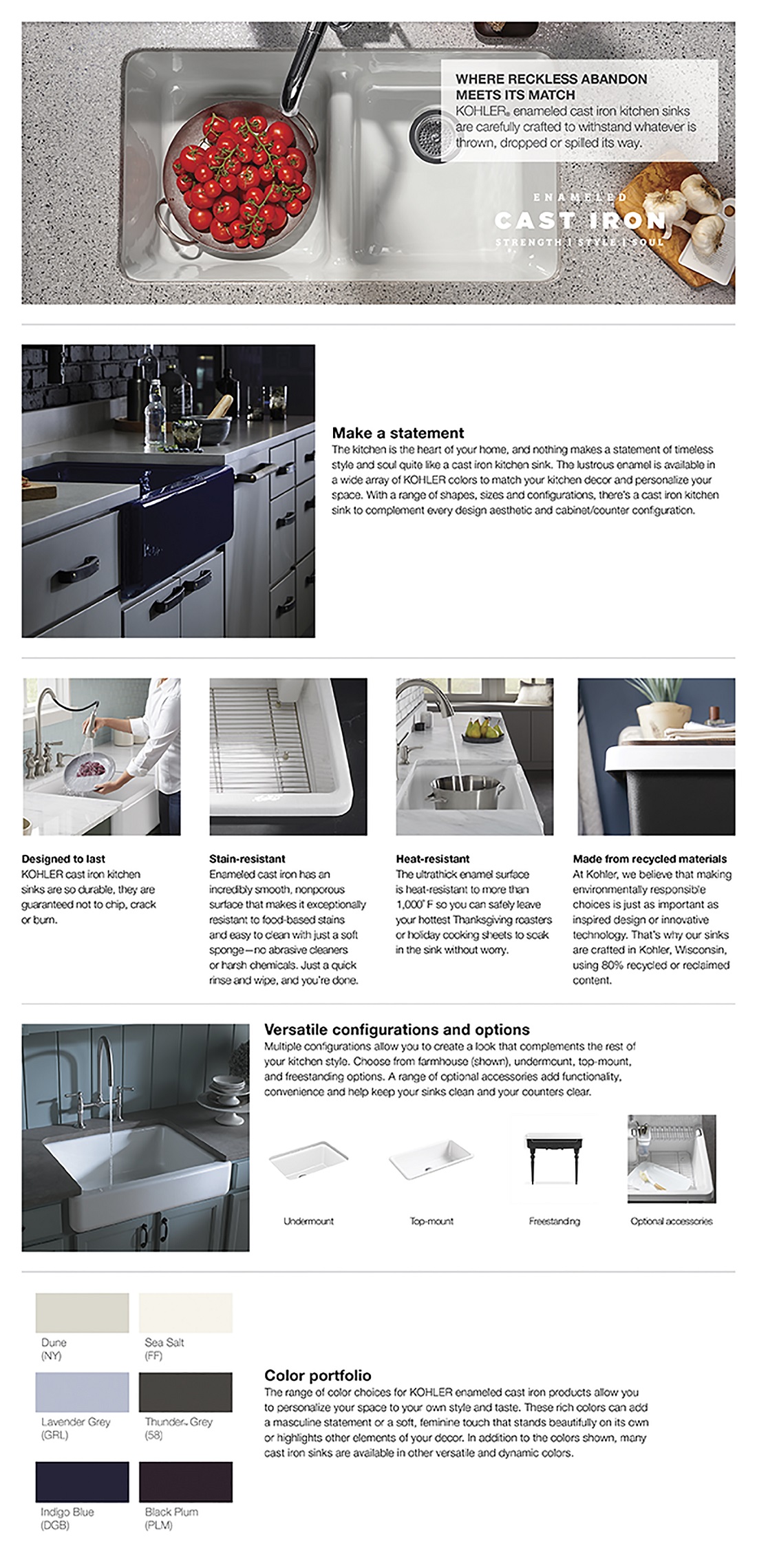Kohler Hartland Undermount Cast Iron 33 In 5 Hole Double Bowl Kitchen Sink In Dune K 5818 5u Ny The Home Depot