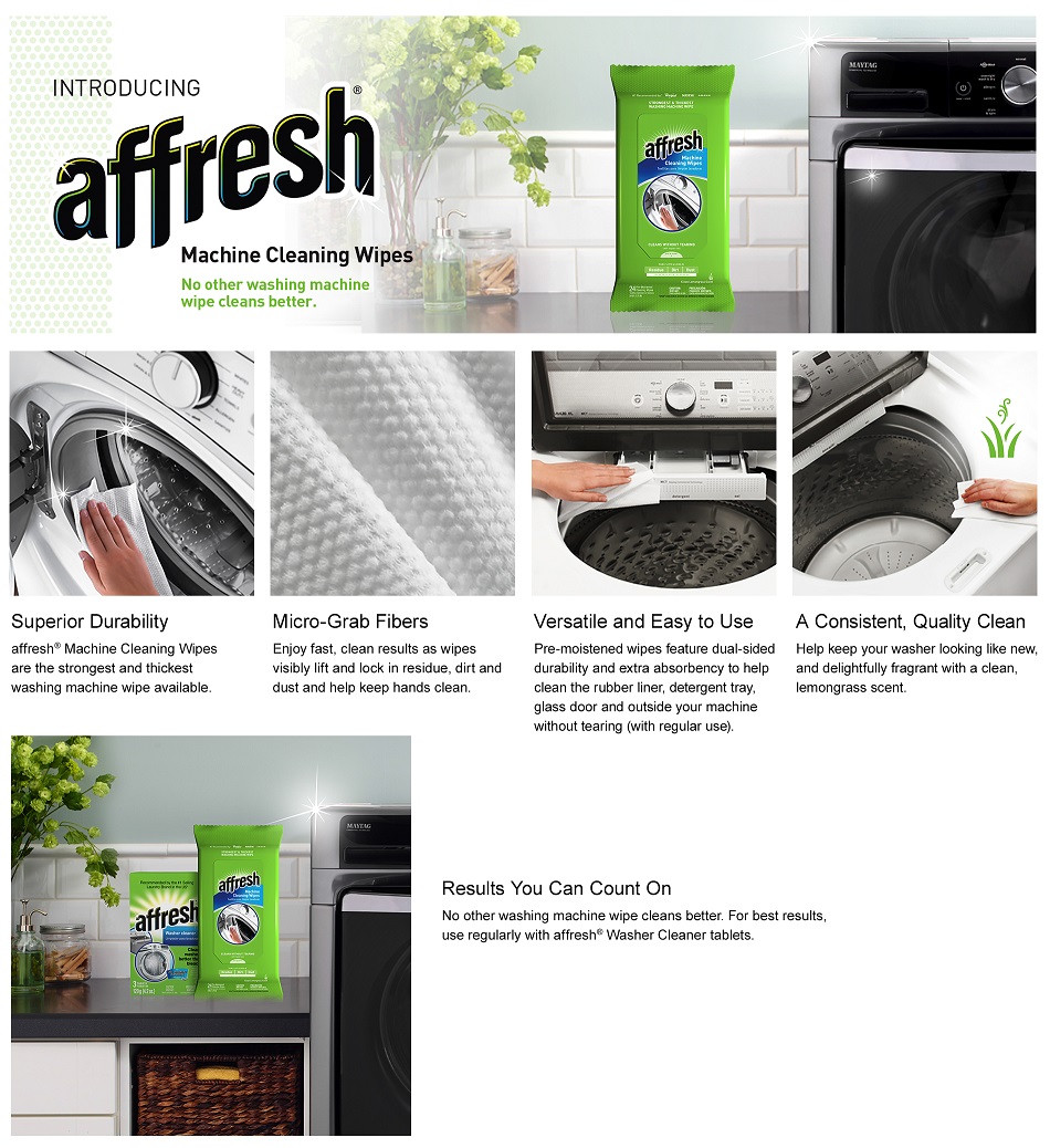 Affresh Machine Cleaning Wipes (24Count)W10355053 The Home Depot