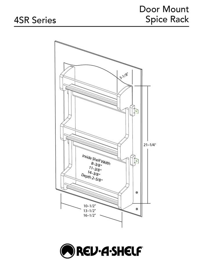 RevAShelf 21.5 in. H x 16.5 in. W x 3.12 in. D Large Door
