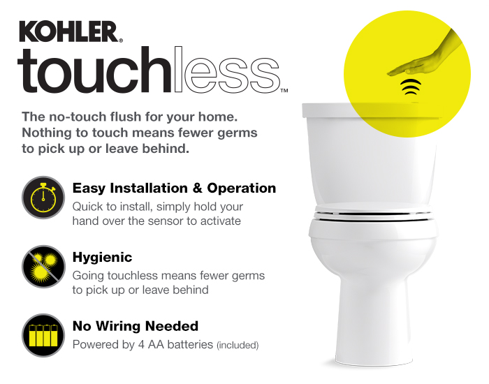 Kohler Cimarron Touchless 1 28 Gpf Single Flush Toilet Tank Only In Kohler Cimarron Touchless Toilet