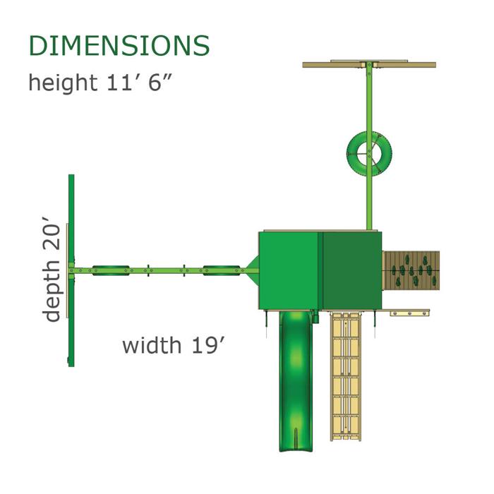 gorilla playsets dimensions