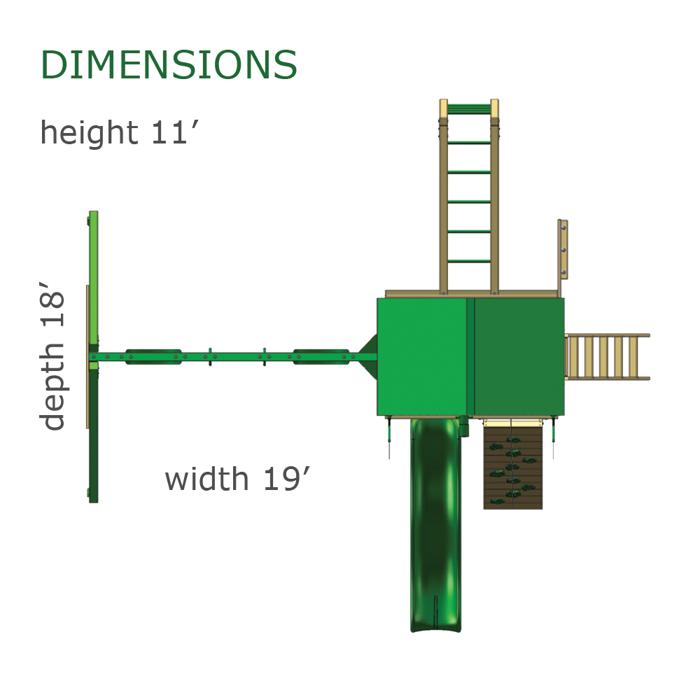 gorilla playsets dimensions